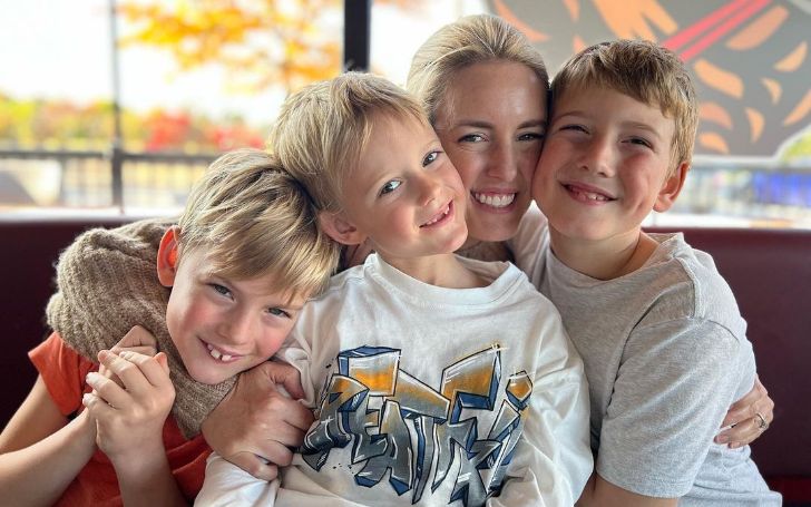 Catherine Ritchson posted her photo along with her sons in Instagram.